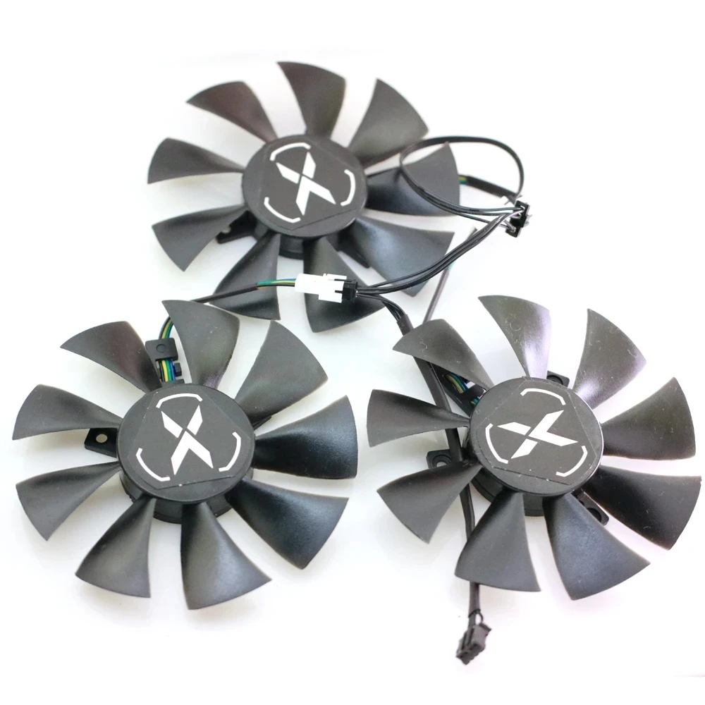 FY09010M12LPA DC12V 86mm 4wire 4pin For XFX RX6700XT 12GB Speedster Graphics Card Cooling Fan