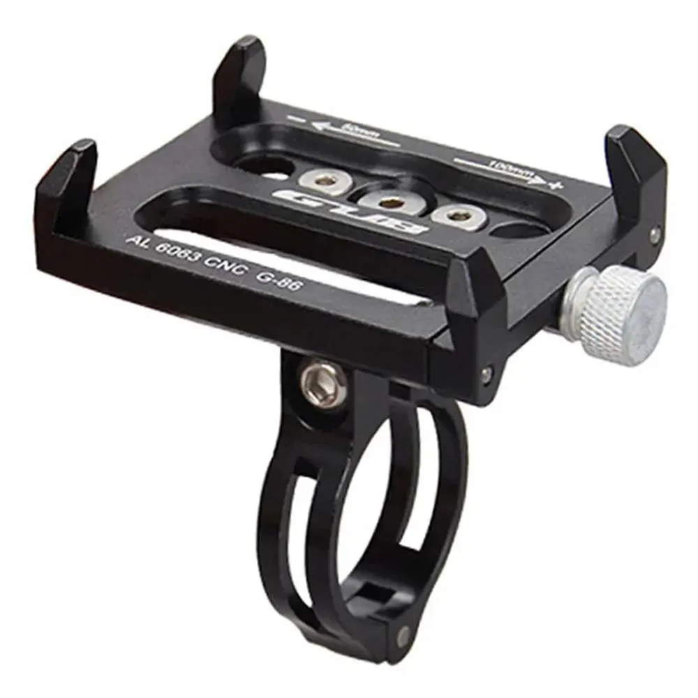 Image of Aluminiumlegierung Fahrrad-Handyhalterung 50‑100mm Verstellbare Anti-Schock Motorrad-Handyhalterung Lenker-Smartphone-Ständer für Mountainbike, Rennrad, E-Bike