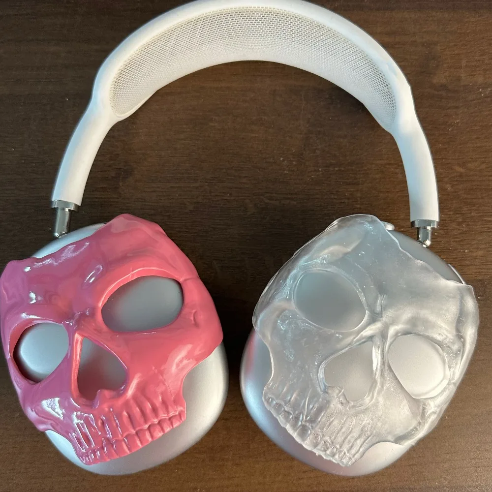 Cabeça de crânio fone de ouvido caso protetor 3d para airpodsmax1/2 resina casca dura ergonomia fone de ouvido caso wireles acessório leve