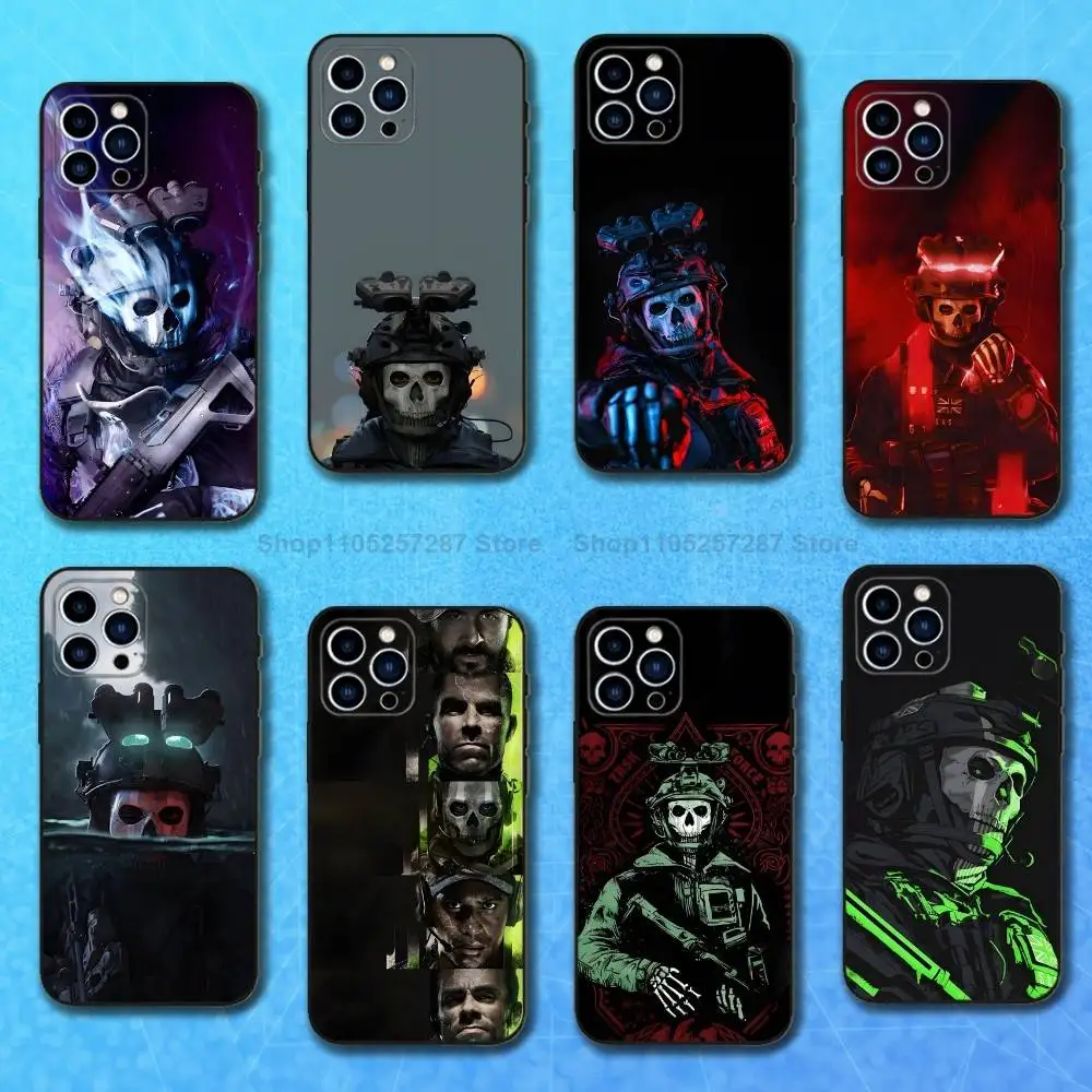 

Cool Art C-Call OF D-Duty Phone Case For iPhone 15,14,13,17,16,12,11,Plus,Pro Max,XS,X,Mini,8,7,XR,SE,Soft Silicone Black
