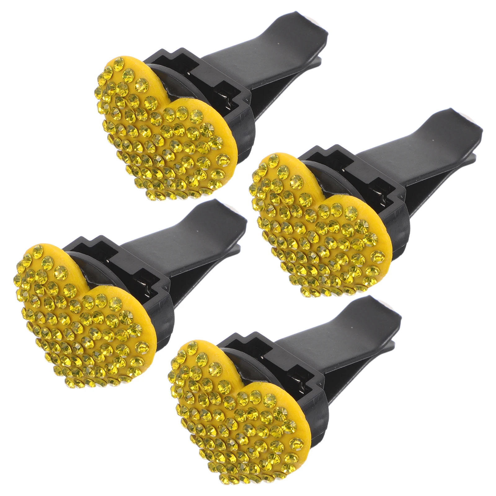 

4 Pcs Car Aromatherapy Clip Automotive Accessories Air Vent Clips Perfume Conditioner Rhinestones