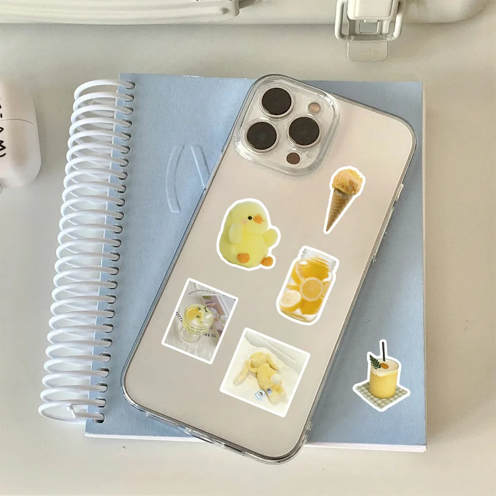 63 pçs limão ins estilo adesivos criatividade realista graffiti decoração diy notebook mala guitarra geladeira telefone decalques