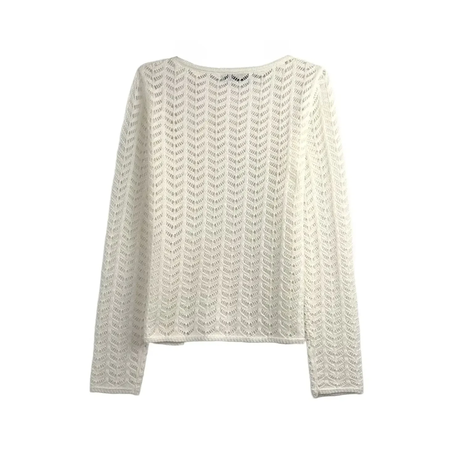 Spring and Autumn Classic Hollow Out Casual Sweater Women Pullovers Basic Solid Loose Fashion Knitting Female Pullover Tops