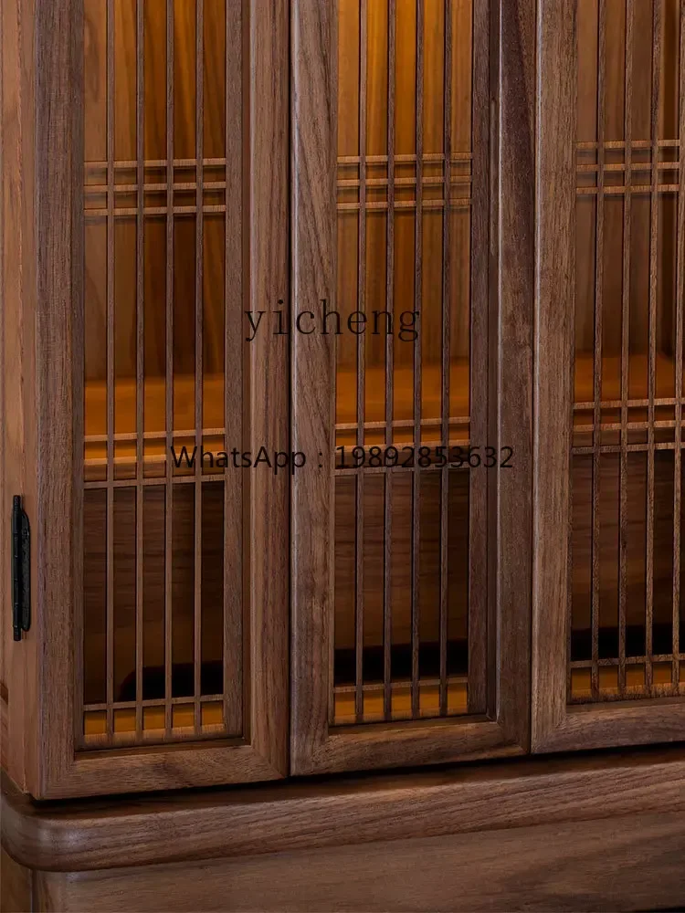 AB Black Walnut Guanyin Shrine Altar Desktop Small Buddha Shrine God of Wealth Bracket God Shelf on the Wall