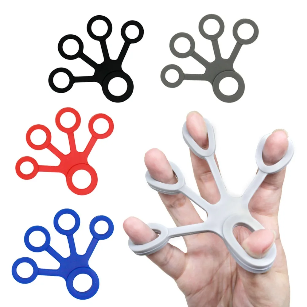 Fingergriff-Silikonring-Übungsgerät, Anti-Stress-Widerstandsband, Fitness-Stretcher, 3-stufiges Finger-Sensorspielzeug für Autismus, ADHS
