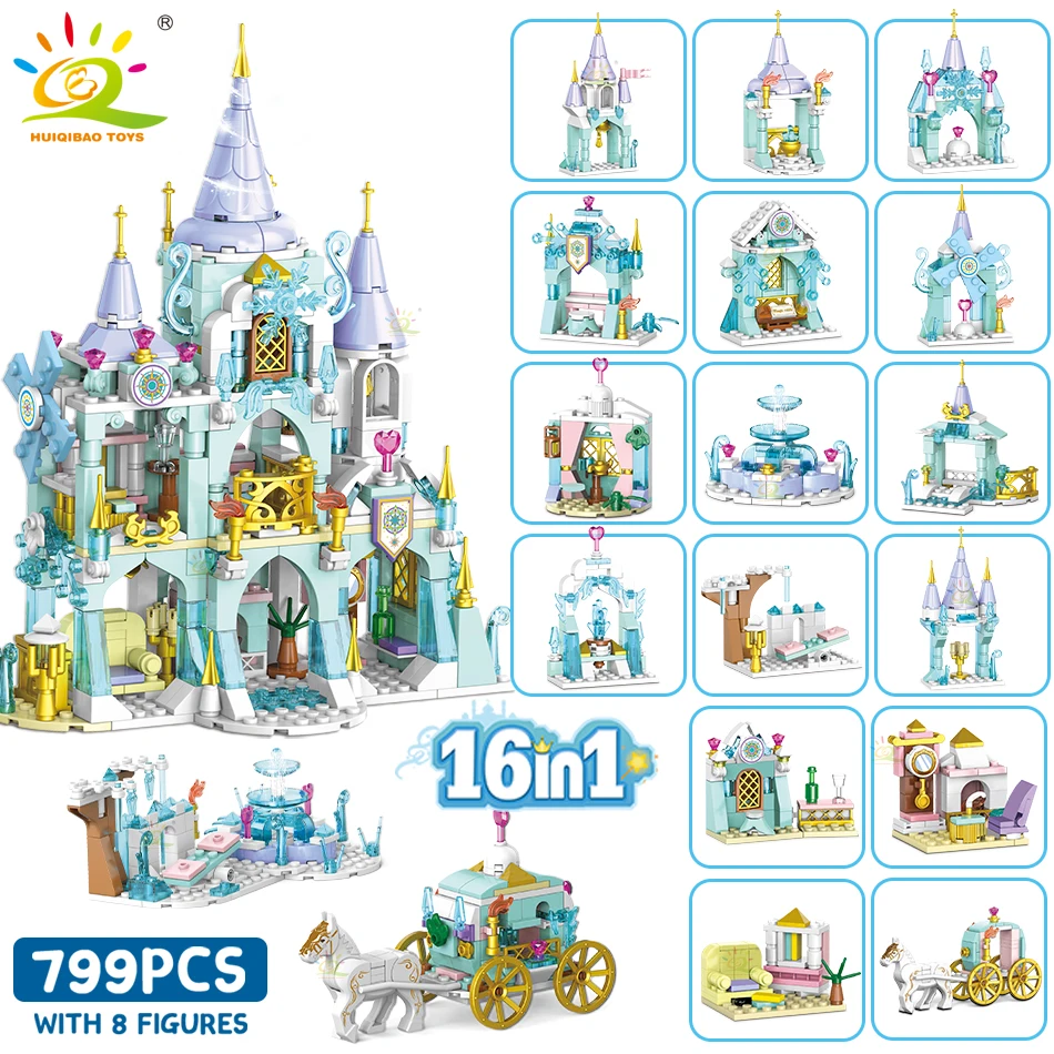 HUIQIBAO Friend Series Princess Dream Castle Building Block for Girls House City Construction Bricks Set Children Toy for kids