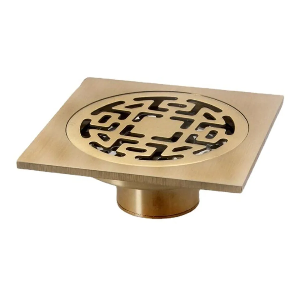 

Латунные стоки для пола, съемный квадратный слив для душа с защитой от запаха, плиточная вставка, нержавеющий напольный уловитель волос