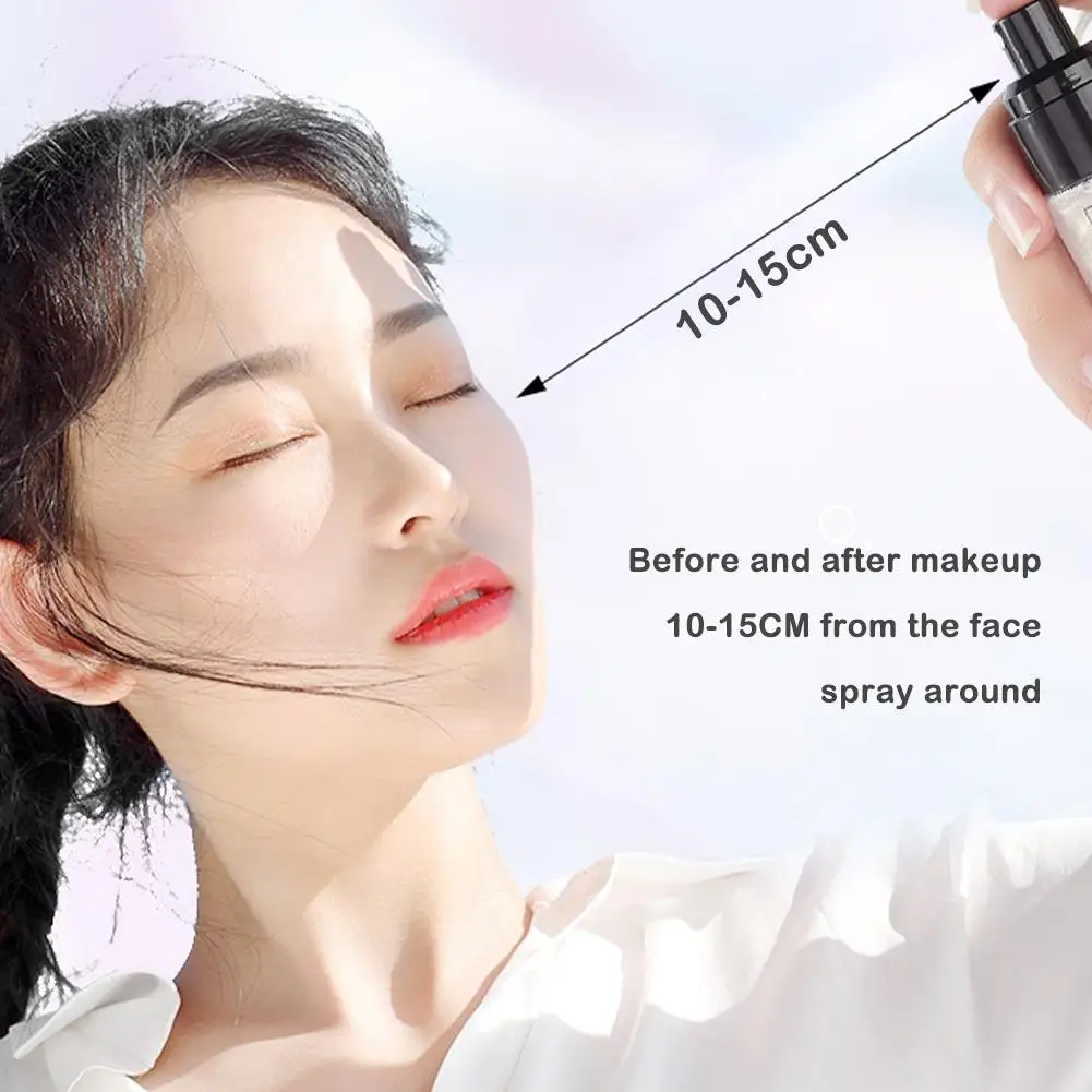 New High-end 30ml Glitter Makeup Setting Spray Natural Matte Refreshing Quickily Fixer Face Spray Moisturizing Oil Control Long