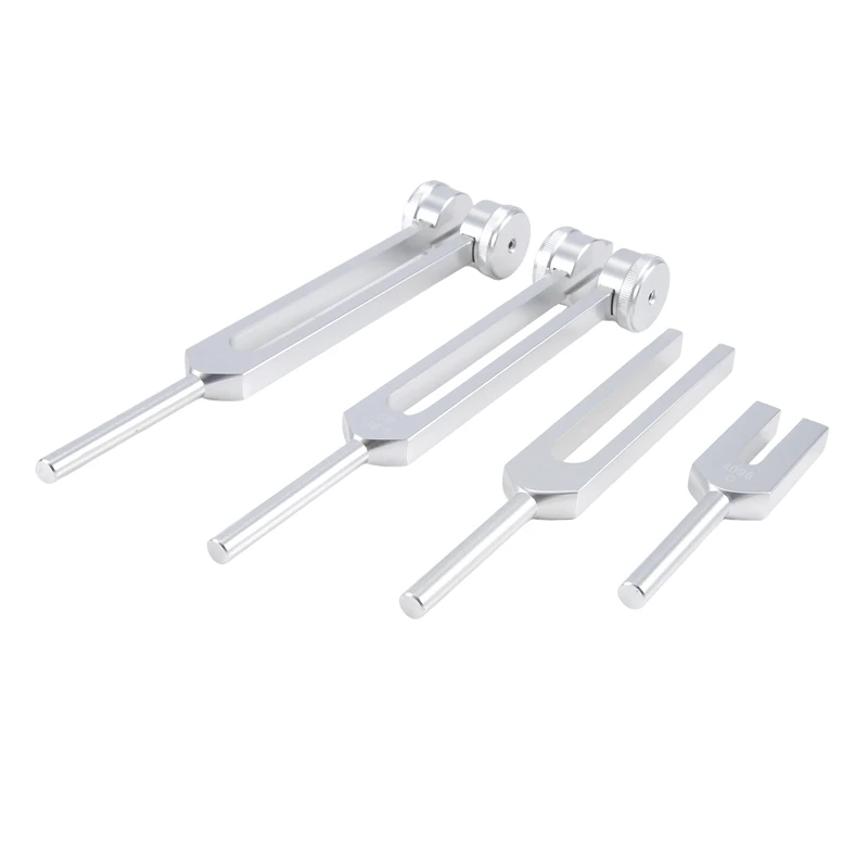 4Pcs Tuning Fork Set(128Hz, 136.1Hz, 528Hz, 4096Hz), For Healing Chakra,Sound Therapy,Reliever Stress