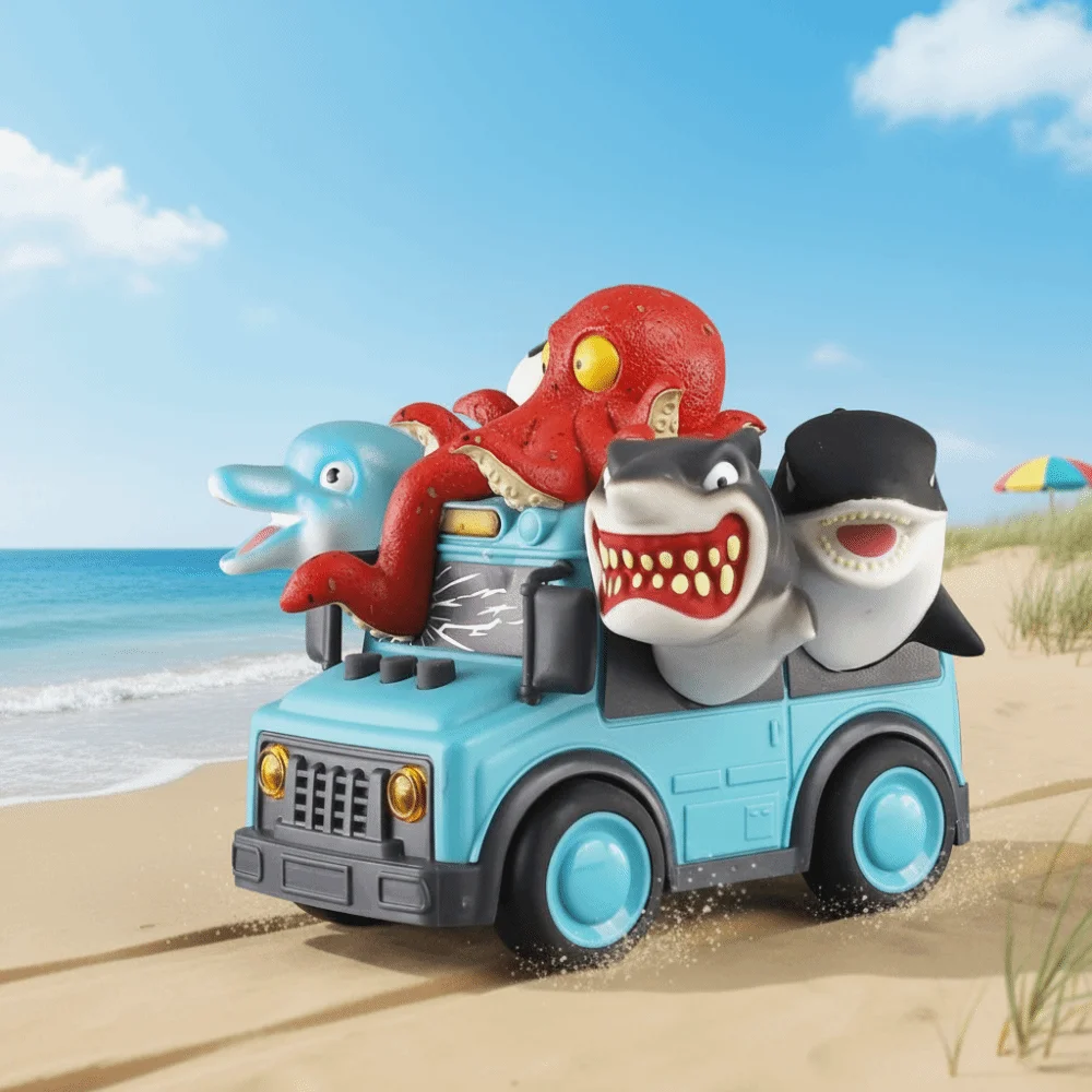 

Dinosaur Theme Toy Car Model Animal Theme Ocean Theme Inertia School Bus Light Effects Sound Effects Creative Car Model