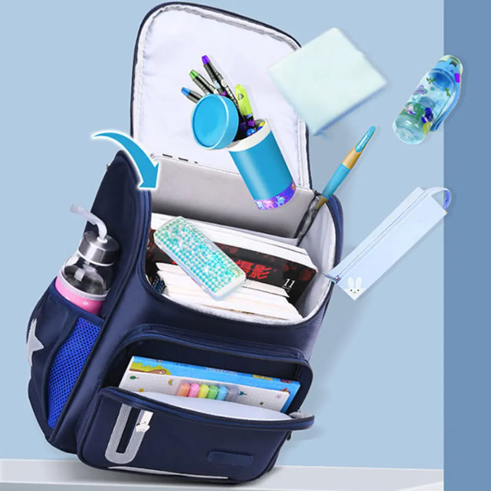 2024 New Children School Bags Reflective Fashion School Backpack Stylish Portable Versatile Bookbag Kids Schoolbag For School