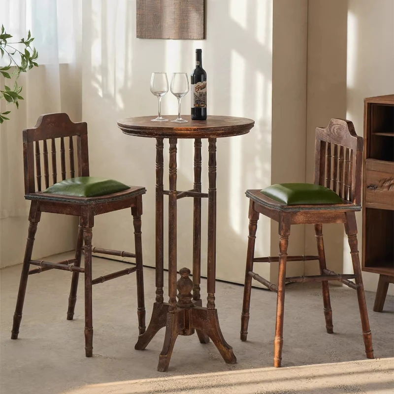 Solid wood household chair, island chair, high chair