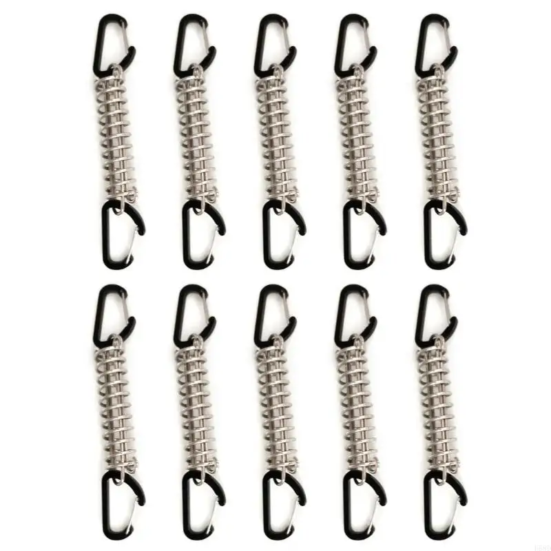 Outdoor Tent Spring Buckle Elastic Buckle Stainless Steel Camping Tent Tensioner 