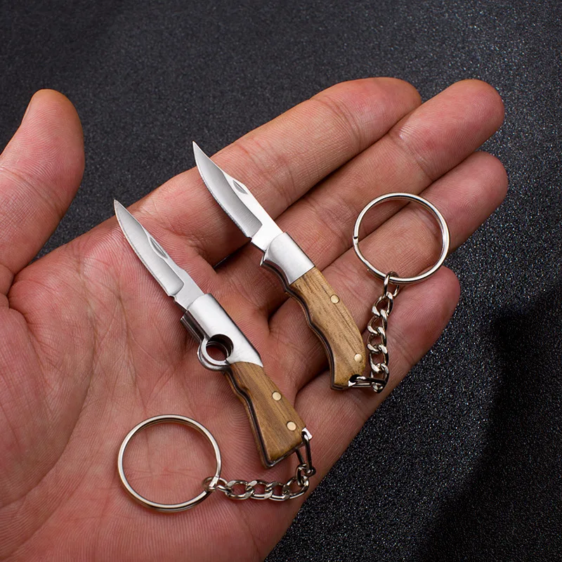 Portable Sharp Mini Knife with Keychain | Lightweight Folding Pocket Knife for Everyday Carry, Camping Outdoor Tool Gift