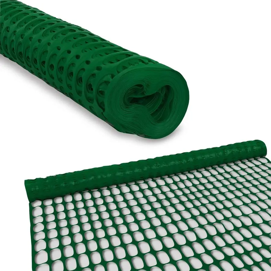 

4x100 ft Temporary Fencing for Yard Green Outdoor Plastic Construction Fencing Roll for Dogs, Garden and Events
