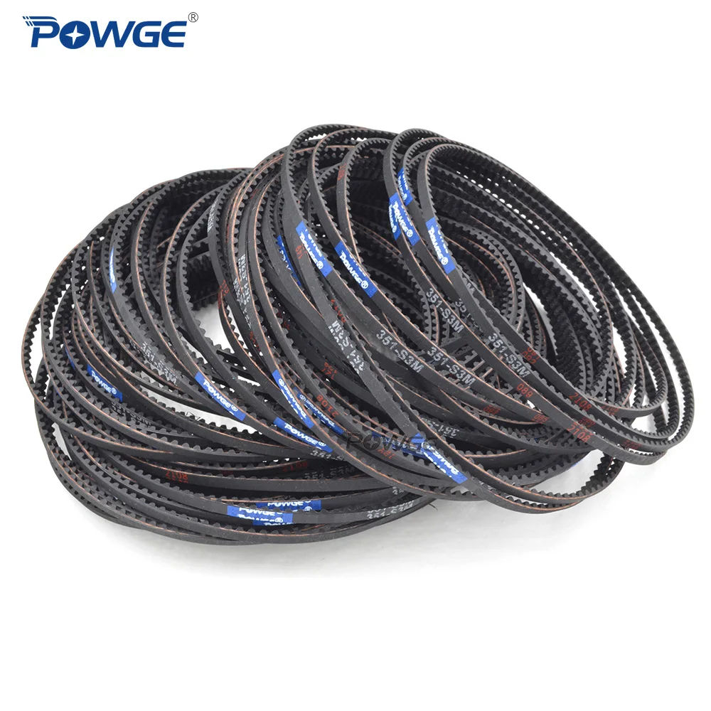 POWGE WRC Car Racing Sakura D4 D3 S3M-255/351/411/447/507/510/513/516/519/522/540/552/750mm Front Timing Belt Drift Racing car
