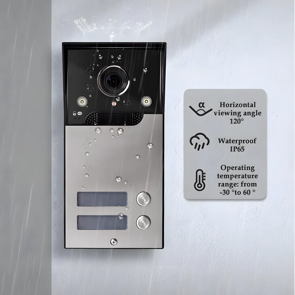 7 Inch Tuya WiFi Video Intercom in Private House Smart Interphone Doorbell Camera Door Entry System for 2 3 4 Home Apartment