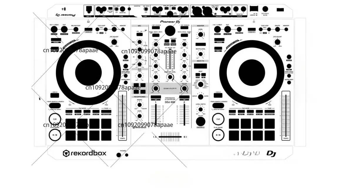 DDJ 800  white skin suitable for Pioneer controllers