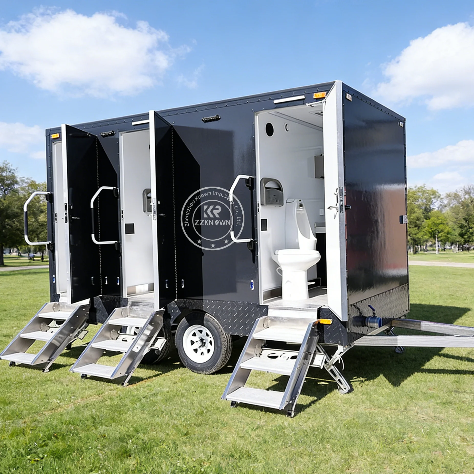 Luxury Mobile Toilet VIP Outdoor Event Portable Bathroom Restroom Cabin Trailer Eco Friendly Toilet Trailerfor Outdoor Use