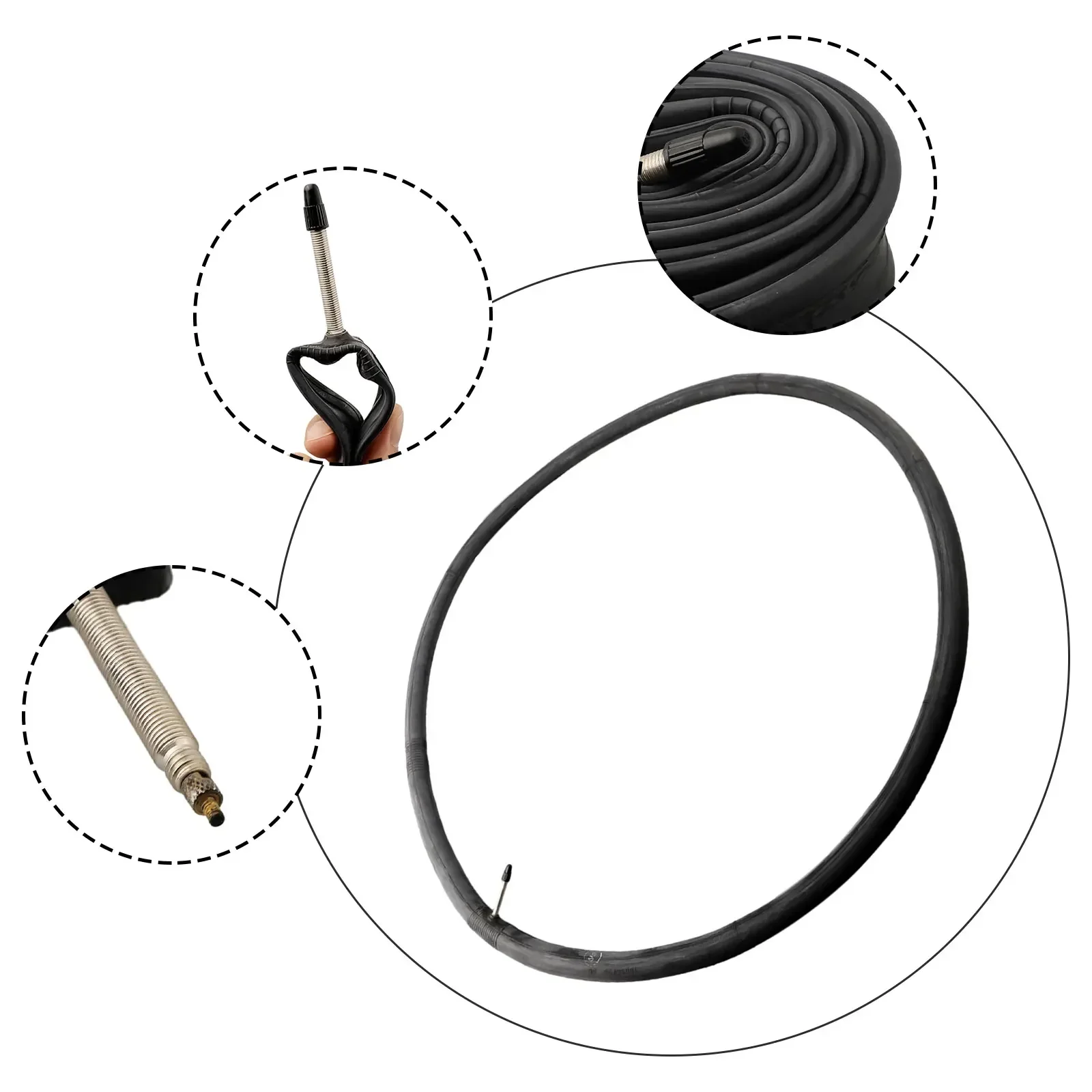 

700c 35/43c Bicycle Presta Valve Inner Cycle Tube Road Bike Inner Tube Butyl Rubber Strong Air Tightness Anti-aging Bike Parts