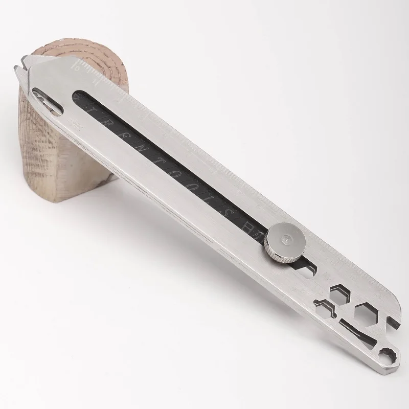 Multi-Function 10 in 1 Utility Knife Retractable Cutter Stainless Steel Electrician Wire Stripping Tool/Ruler/Bottle Opener Tool