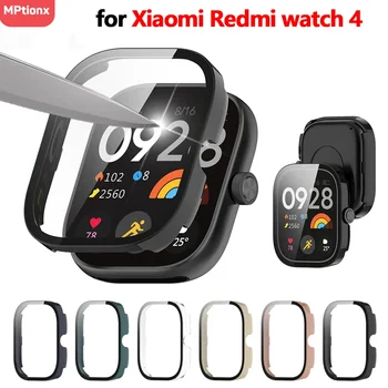 PC Case + แก้วสําหรับ Xiaomi Redmi Watch 4 3 กระจกนิรภัย Anti-Scratch ฟิล์มกันชนป้องกันสําหรับ Redmi นาฬิกา 3 Active/3Lite