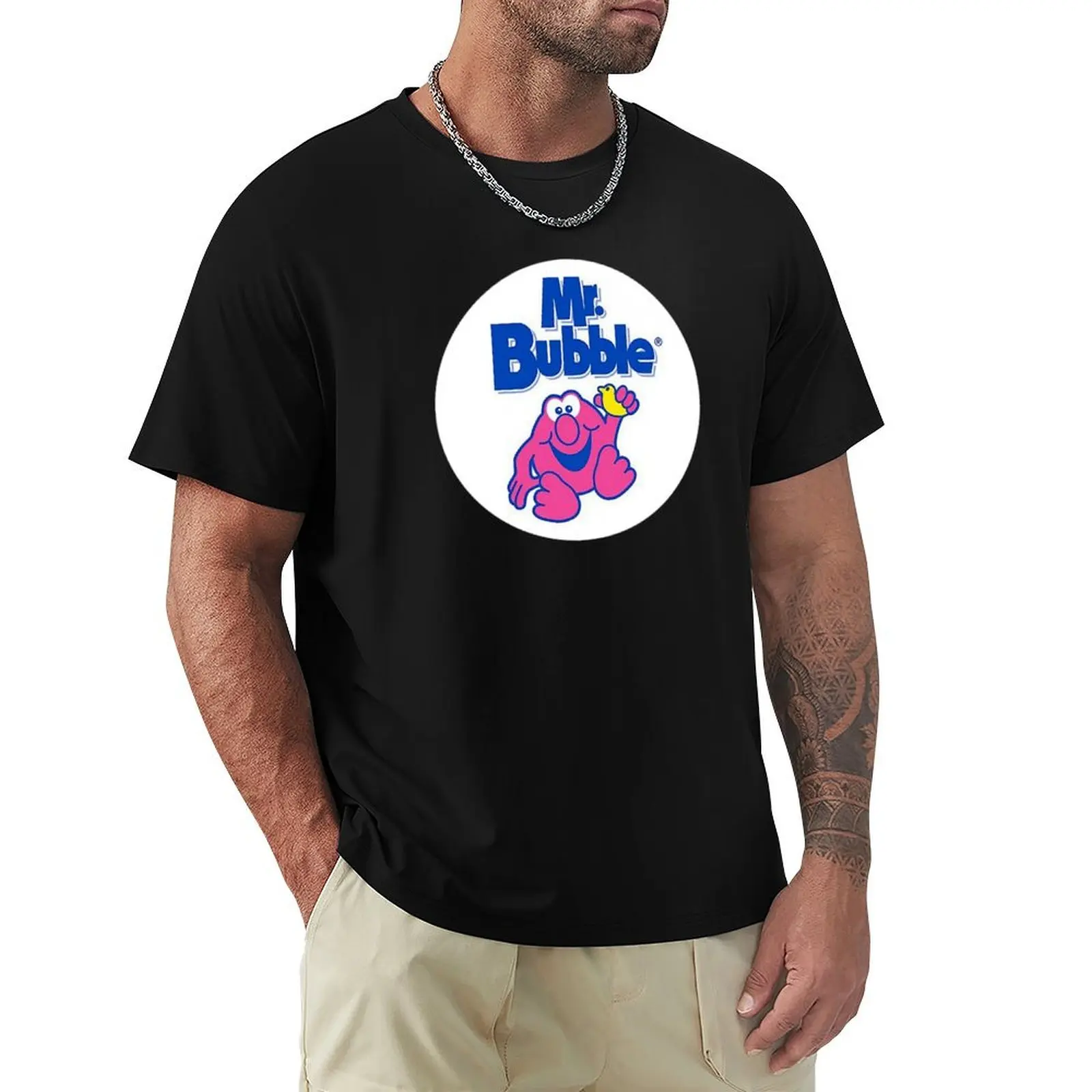 

Mr. Bubble stop retro brand characters T-Shirt cotton graphic tees anime tshirt mens tall t shirts