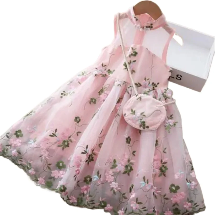 Flower Children Kids Dress Girls Party Summer New Girl Clothing Pricess Birthday Dress Kids Clothes