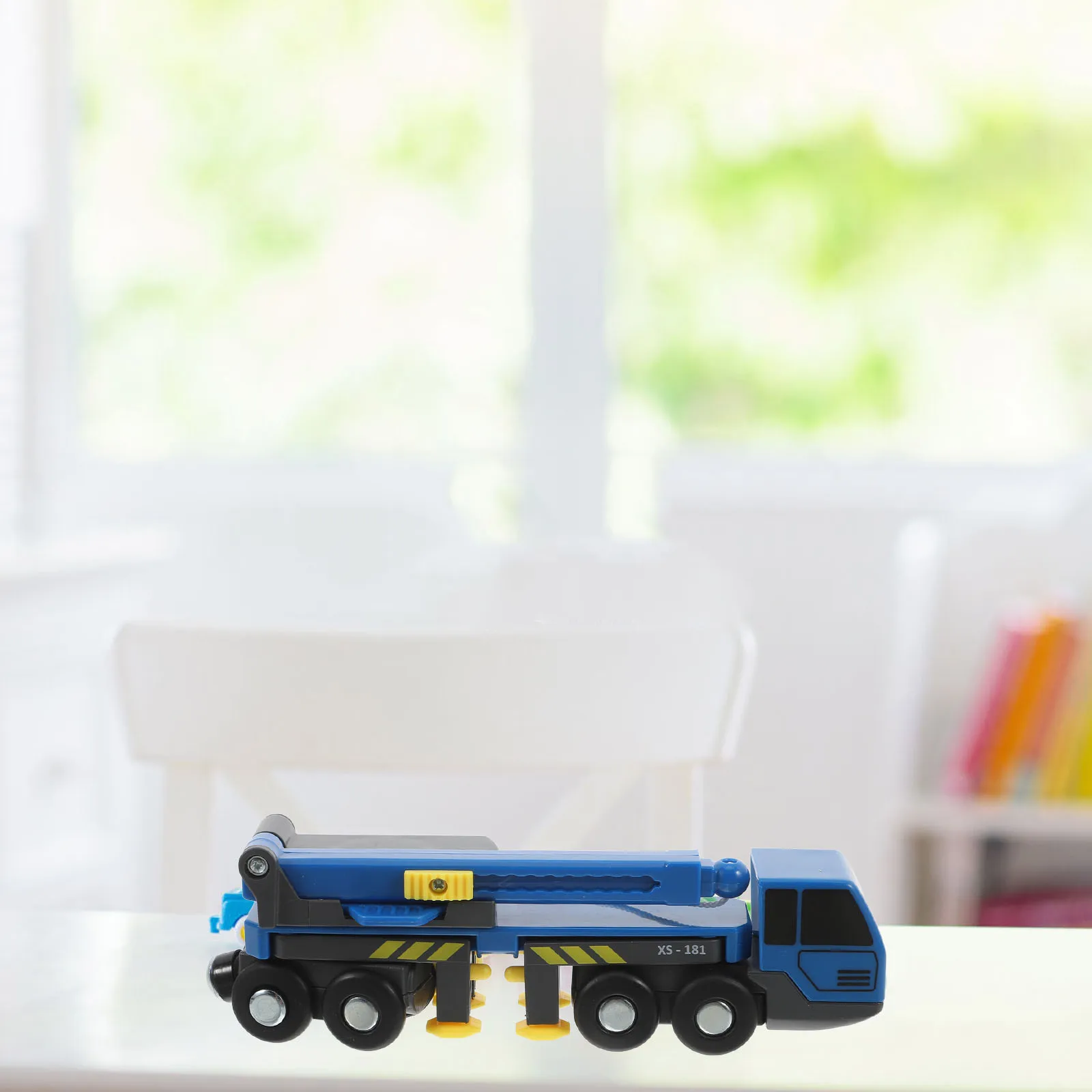 Kunststof grote kraanwagen 360° °   Roterende telescopische armheffer Techniekvoertuig Minikraanwagen Bouwauto zonder afstandsbediening