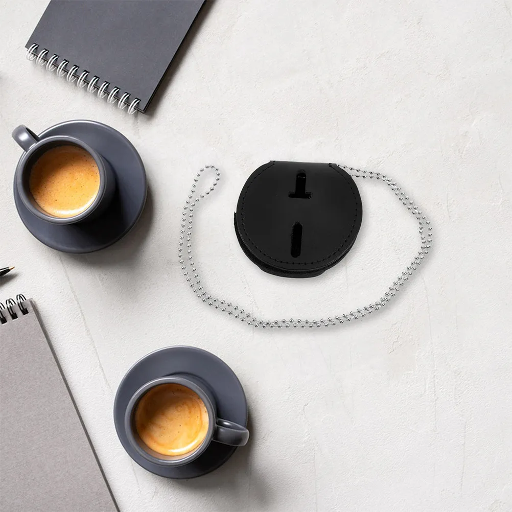 2Pcs Modern PU Badge Holder with Strong Clip for Belts Id Cards Driver License Credit Cards Versatile Secure Protection