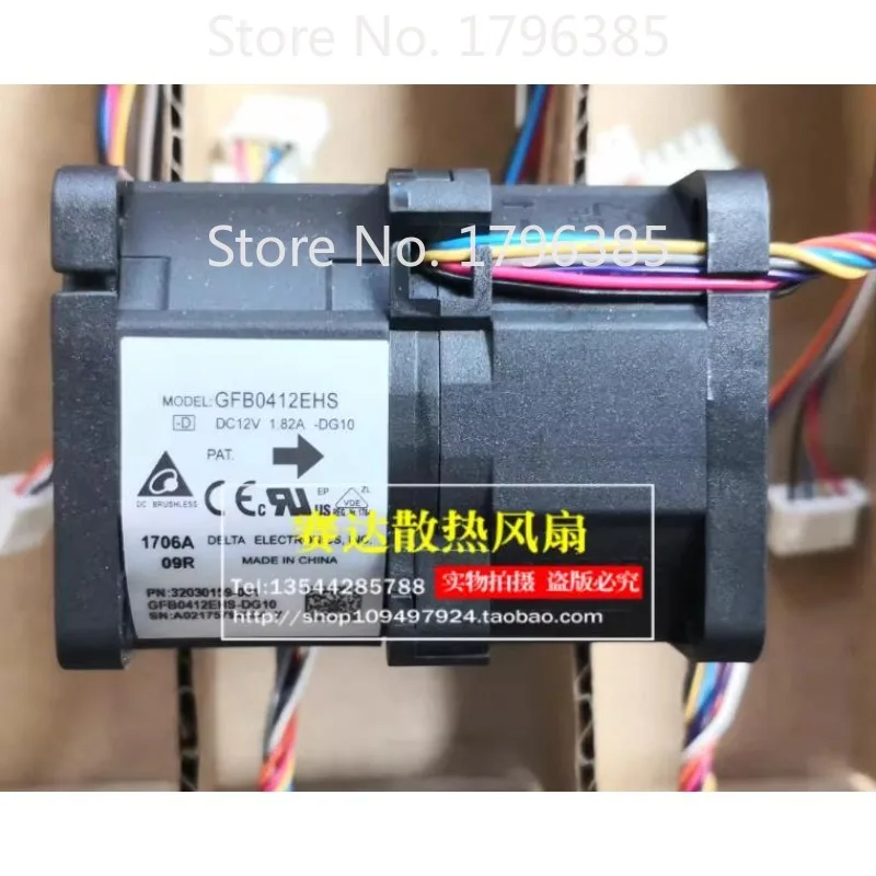 Fan for Delta GFB0412EHS-DG10 4056 12V 1.82A 8 Wire Dual Plug Power Cooling Fan 40*40*56MM