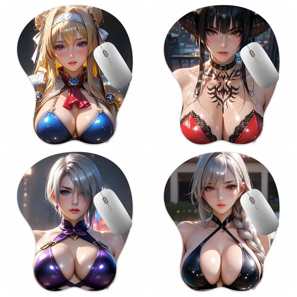 

3D коврик для мыши Oppai Коврик для мыши alicia arcturus / eliza tekken / ichinose / ivy valentine Грудь Gaming Подставка для запястий Boobpad