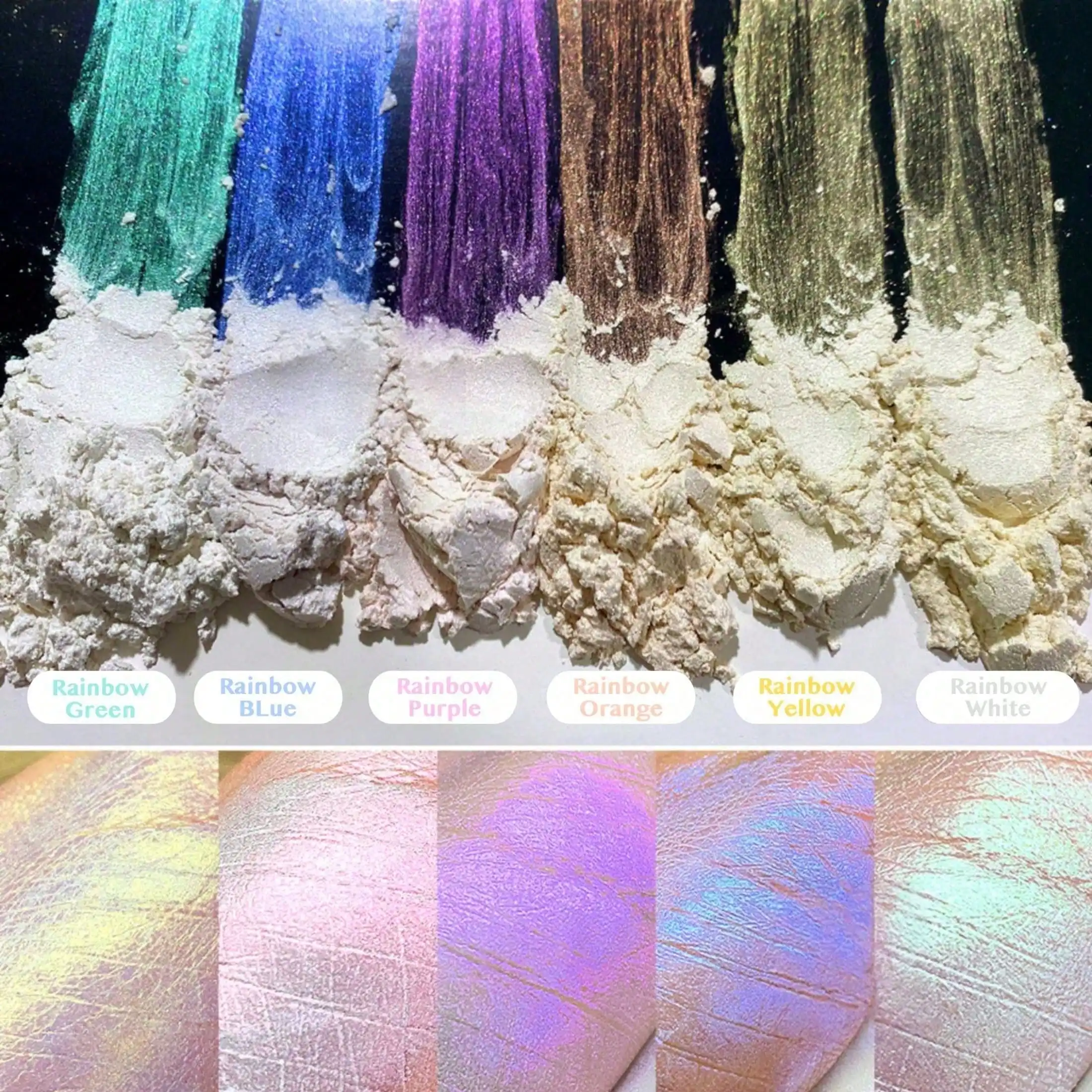 6 Pieces/1 Pack 20ml Glass Powder Set, Epoxy Resin Dyeing Glitter Pigment, Colored Resin Powder Dye for Jewelry Making, Polymer Clay, Paint, DIY Crafts, Cup Decoration, Oil Painting, Soap and Candle Making
