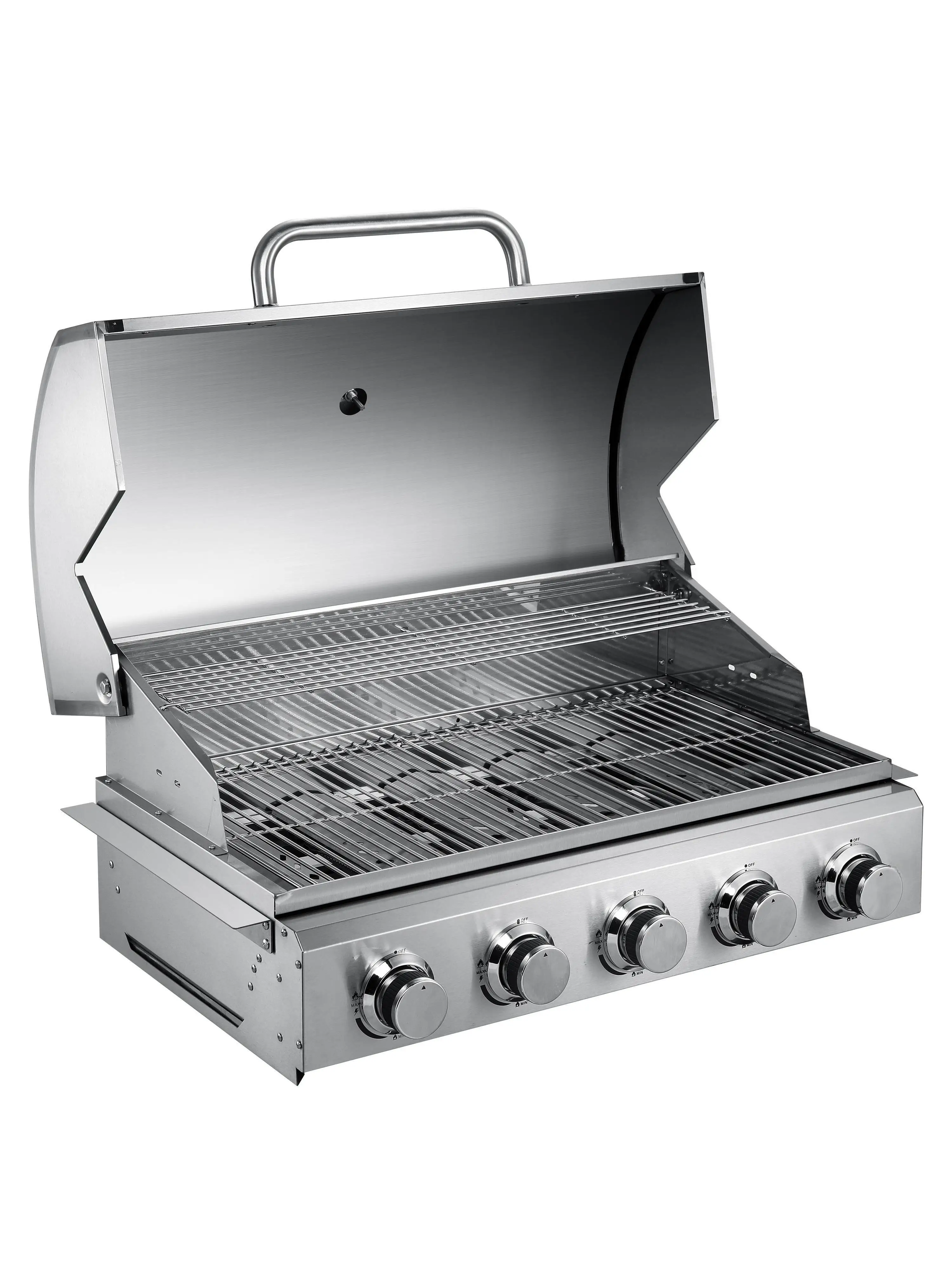 Barbecue d'extérieur à 4 ou 5 brûleurs, gril à gaz intégré, poêle de Barbecue domestique intégré