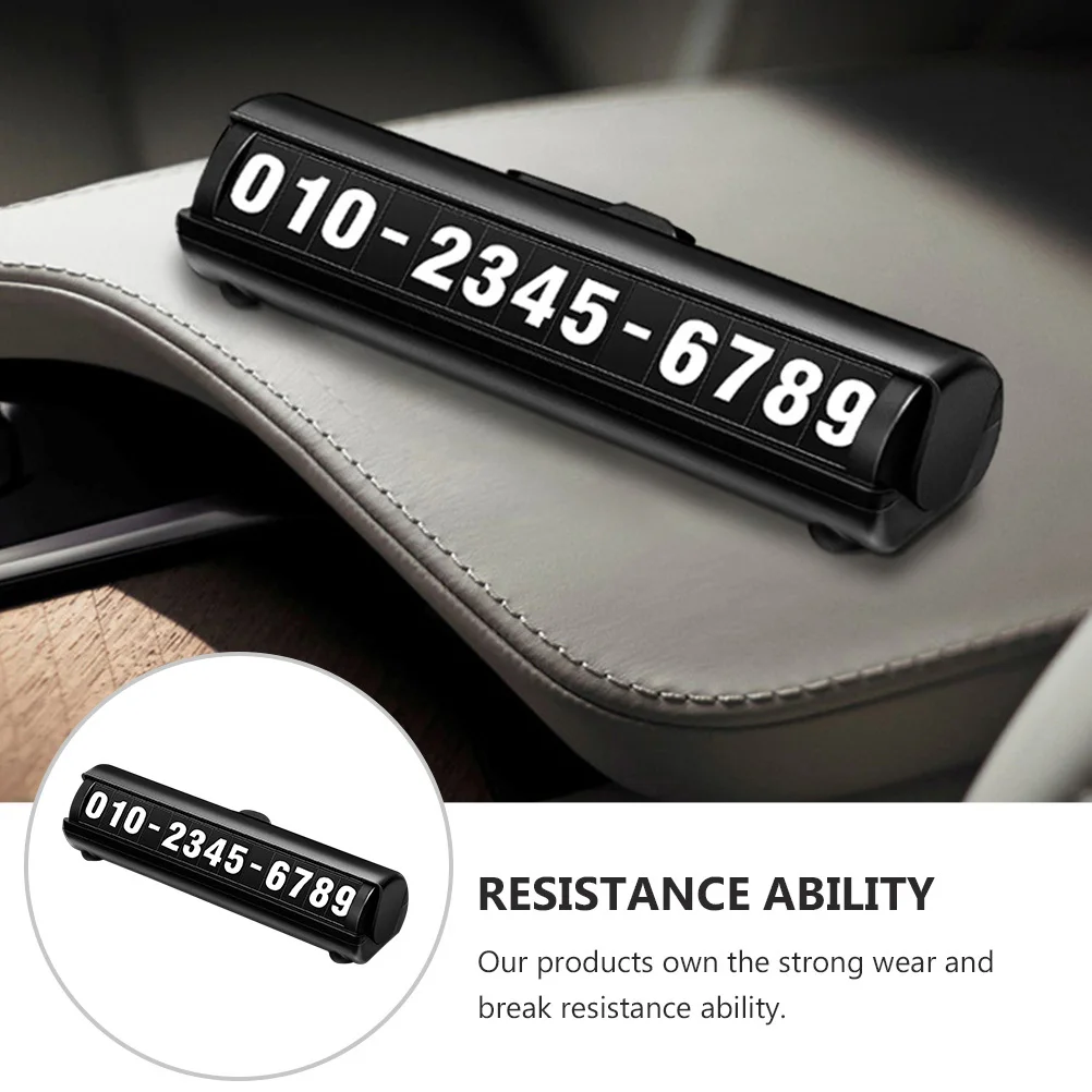 

Parking Temporary Stop Sign Phone Number Sticker Durable ABS Material Night Light Design Compact Easy Use Outdoor Parking