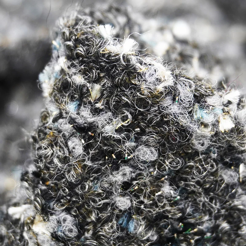 

Серая шерстяная твидовая ткань для пожилых людей 2024 года для пальто своими руками