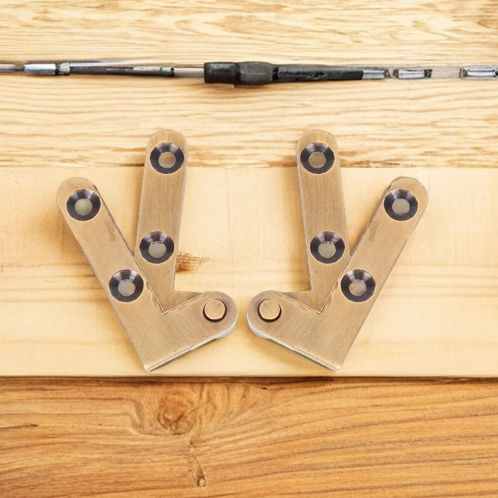 

2Pcs Invisible Door Pivot Hinges Heavy Duty Brass Hidden Door Hardware Silent Self-Closing for Wood Doors Heavy Duty Hinges