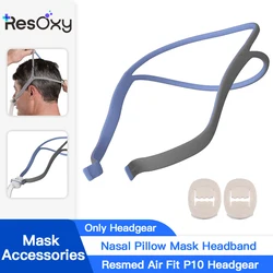 CPAP Mask Straps Replacement Headgear for Resmed Airfit P10 Nasal Pillow Super Elastic Straps with Adjustment Clips