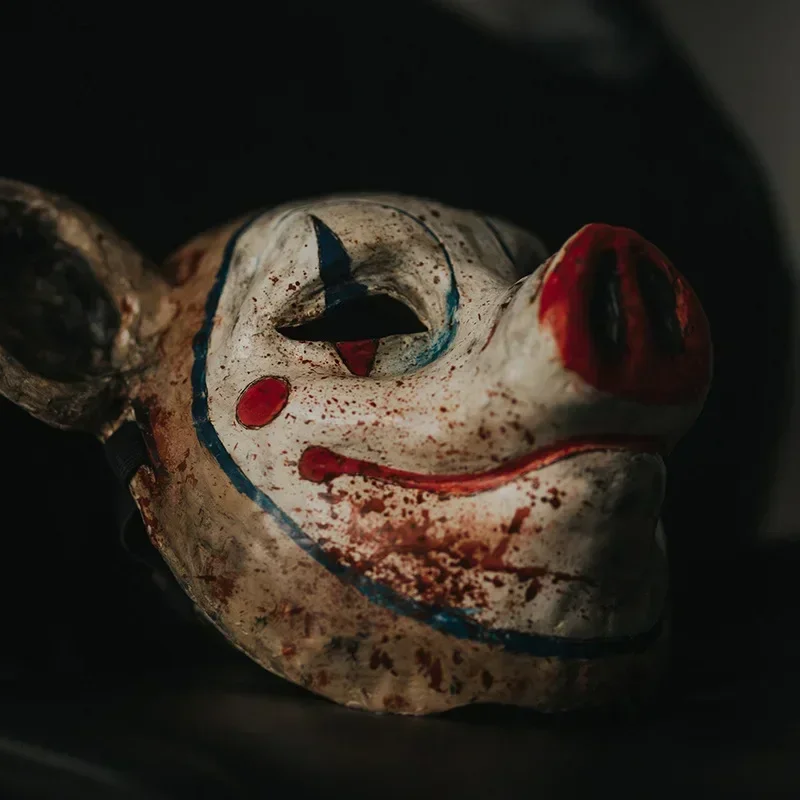 هالوين مهرج خنزير اللاتكس قناع تأثيري مخيف مضحك أقنعة الحيوان للجنسين الرعب خوذة حفلة تنكرية زي اكسسوارات الدعائم