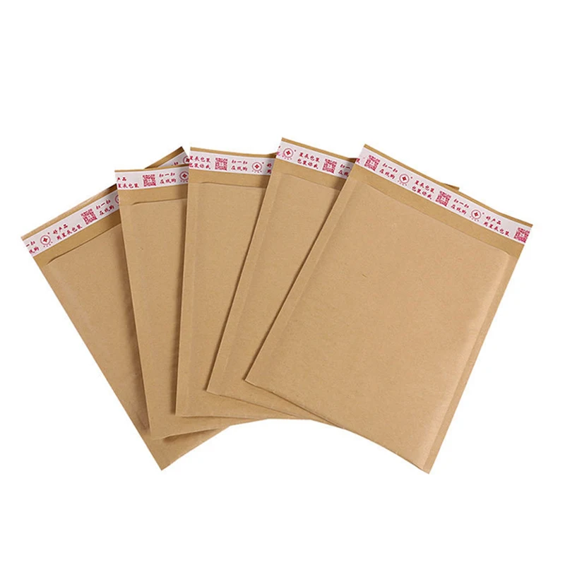 100Pcs Lot Brown Kraft Paper Bubble Envelope ,Thick Mailing Bags, Business Express Packaging Bag, 12 Sizes Package Bags