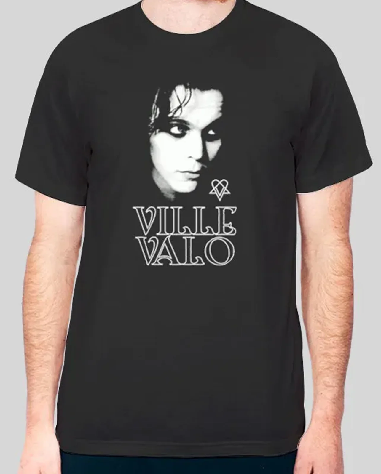 retro VTG Ville Valo HIM band T-shirt black Short sleeve All Sizes S-5Xl 1F927