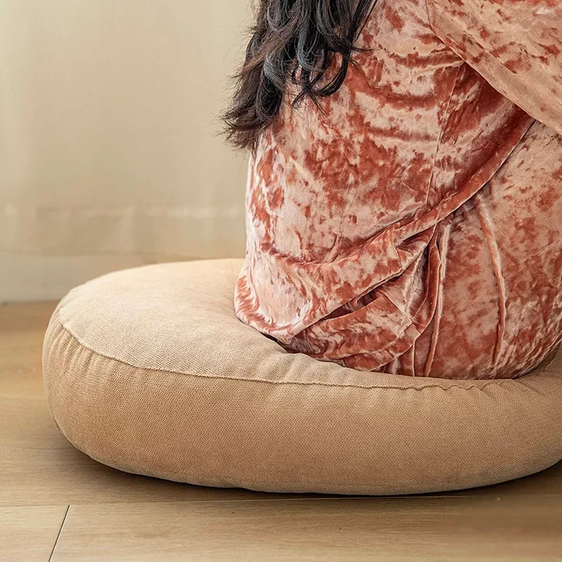 Inyahome Large Floor Cushions Round Seating Pillow for Adults Kids Tufted Thick Meditation Cushion for Yoga Living Room Tatami