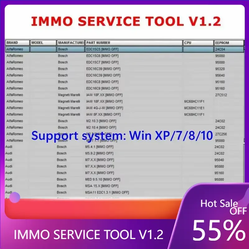 

2025 NEW Sell! Newest Selling Edc 17 IMMO SERVICE TOOL V1.2 PIN Code and Immo Off Works Without Registration IMMO SERVICE 1.2