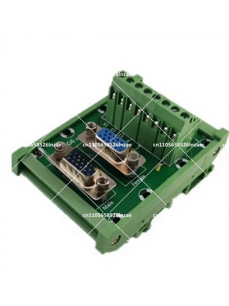 DB15 VGA Female Male D-SUB 15 Pin Port Breakout PCB Board Screw Terminal Module Adapter Connector Din Rail Mounting