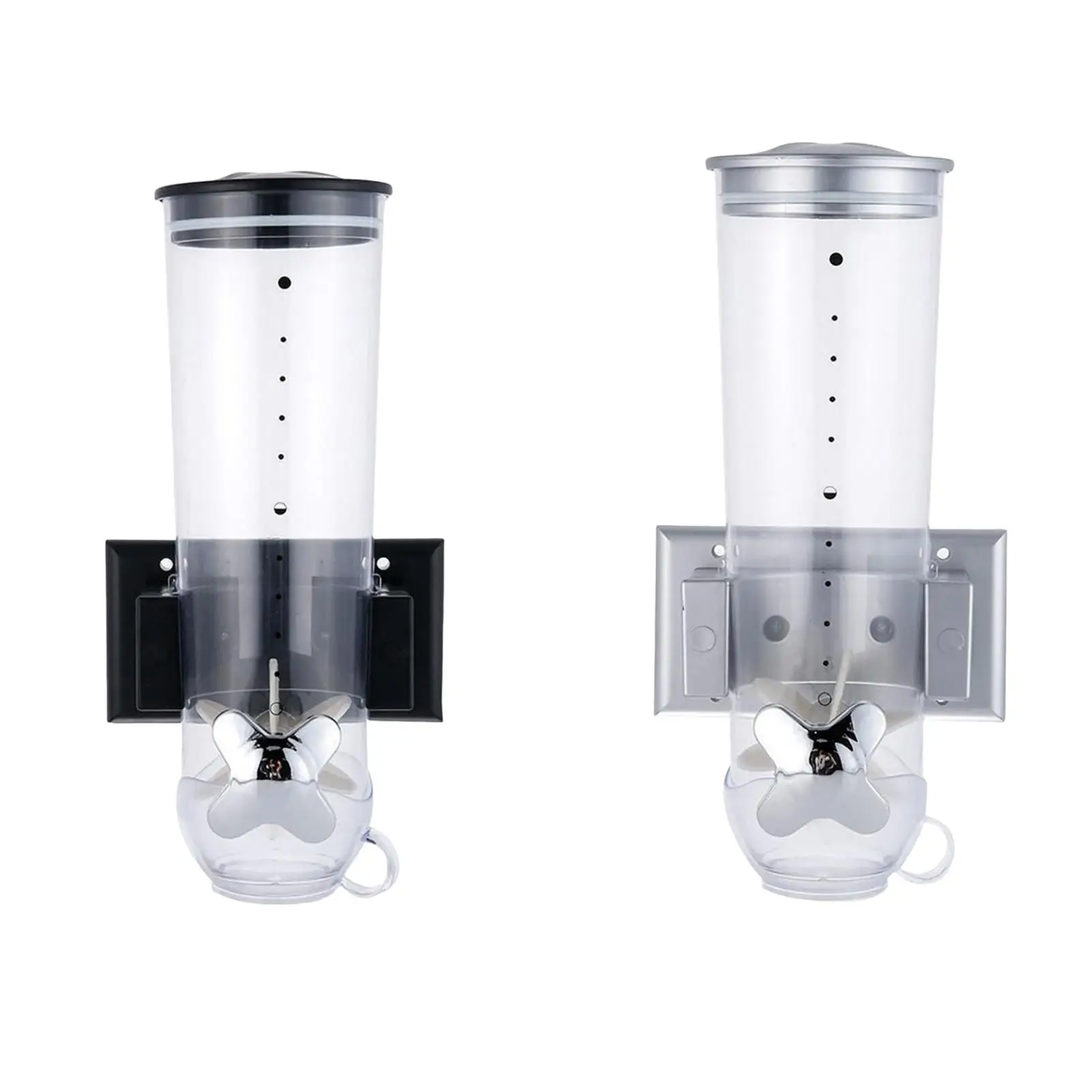 Müslispender, 1,5 l, Trockenfutterspender, Wandmontage für Snacks, Reismehl