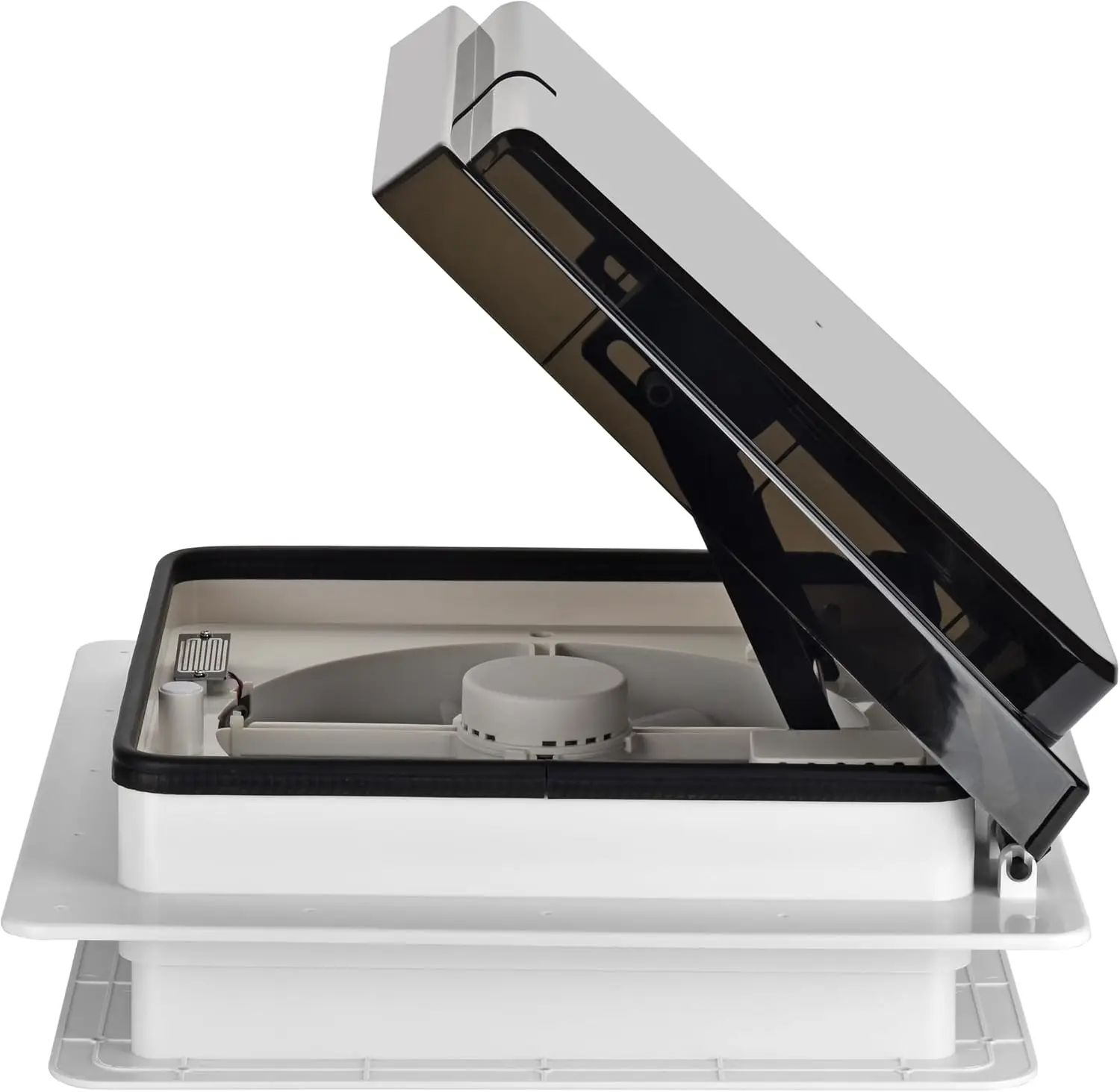 14" Electric RV Vent Fan with Remote, Reversible Camper Roof Vents for Motorhomes, 4-Speed RV Ventilation Fans with Rain Sensor