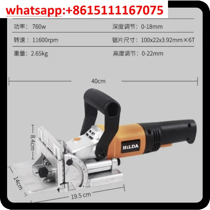 BB 900W Electric Biscuit Plate Joiner, Woodworking Groove Slot Cutting Tenoner Machine for Cabinet Furniture Wood Splicing Work