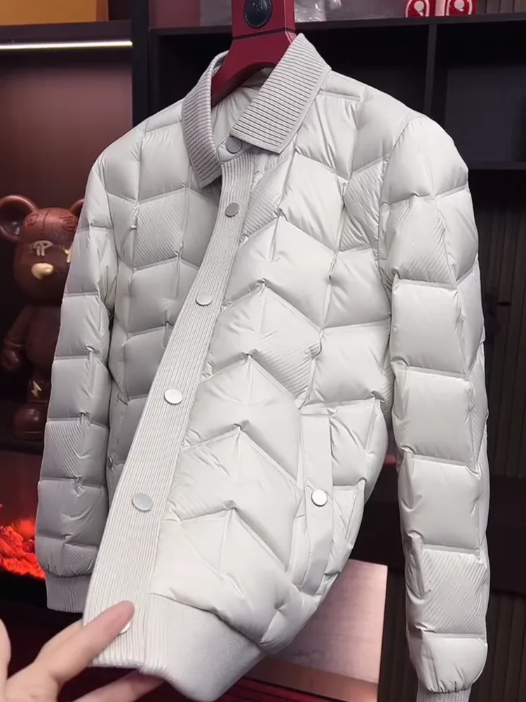 

Высококачественная мужская пуховая верхняя одежда с воротником Jaet, осень-зима, Новое поступление, универсальная персональная одежда со стойкой, длинный свеч Wa...