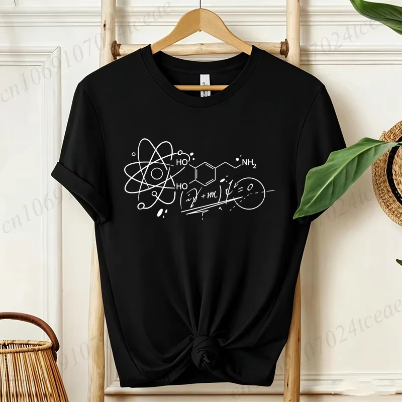 Science Chemistry Physics Formula Graphic Tshirt Men Women Teacher Student Casual Short Sleeve Tees Couple Matching T-Shirt Gift