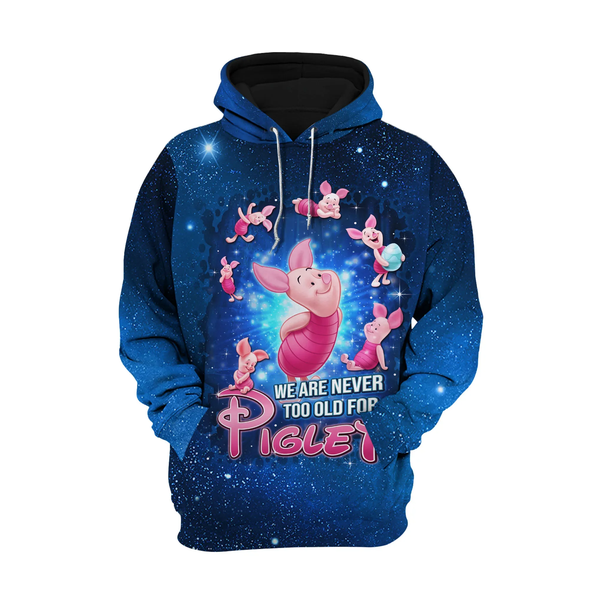 2024 Disney Winnie the Pooh Piglet 3D Print Hoodie Mens Womens Casual Sweatshirt Cartoon Zipper Hoodie Fashion Street Hoodie